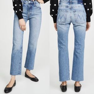 Mother Superior The Scrapper Cuff Ankle Fray Take Me Higher Straight Jeans Sz 27